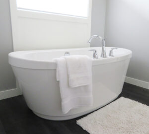 Interior shot of bathtub